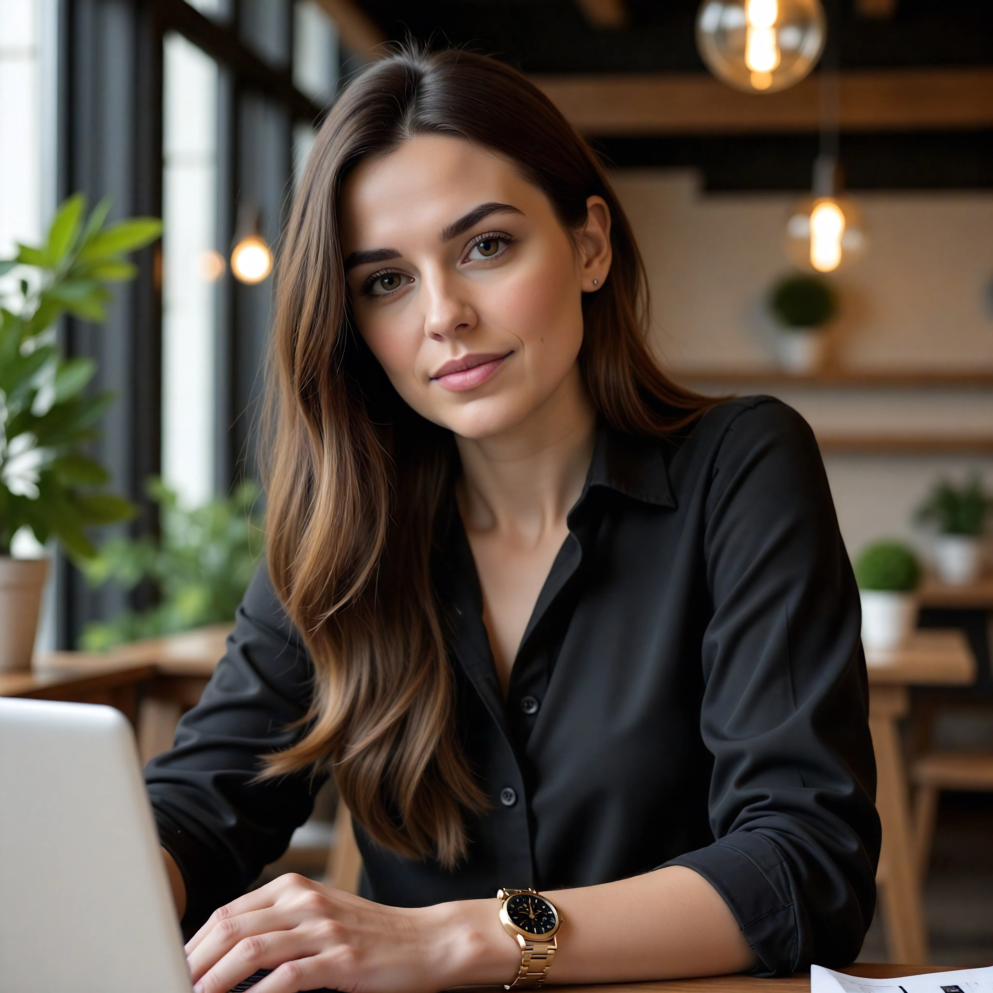 Amy hard at work running the show (until I distracted her)